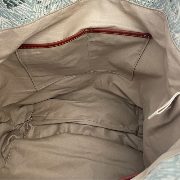 Lucky Brand Let’s Get Lost Large Canvas Tote Bag - Picture 8 of 9